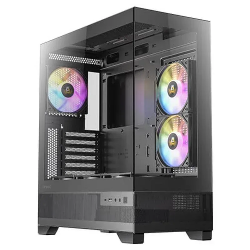 Caixa de Computador Caixa de PC Antec CX700 ARGB Vidro ATX/Micro ATX/ITX Preto RGB