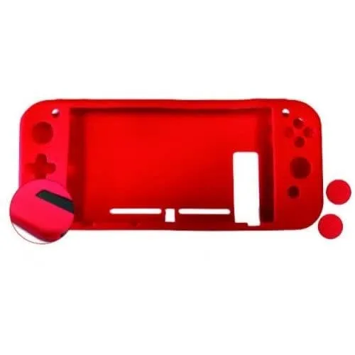 Capa De Silicone Antid Vermelha Nuwa Switch+2 Grips