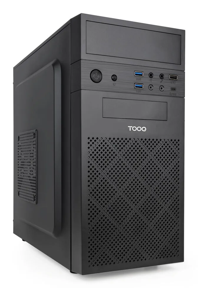 Caixa de Computador Torre TooQ TQC-4701-SP Micro-ATX Preta 500 W USB-C