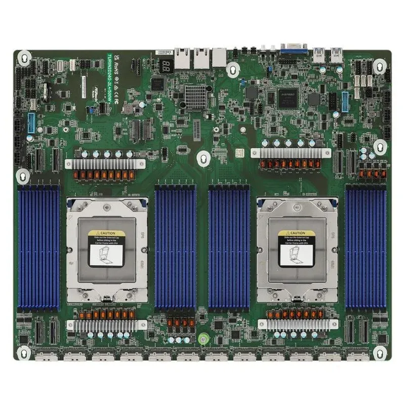 Asrock TURIN2D24G-2L+ Motherboard Server AMD SP5 DDR5 DIMM SATAIII Gigabit LAN IPMI VGA AST2600