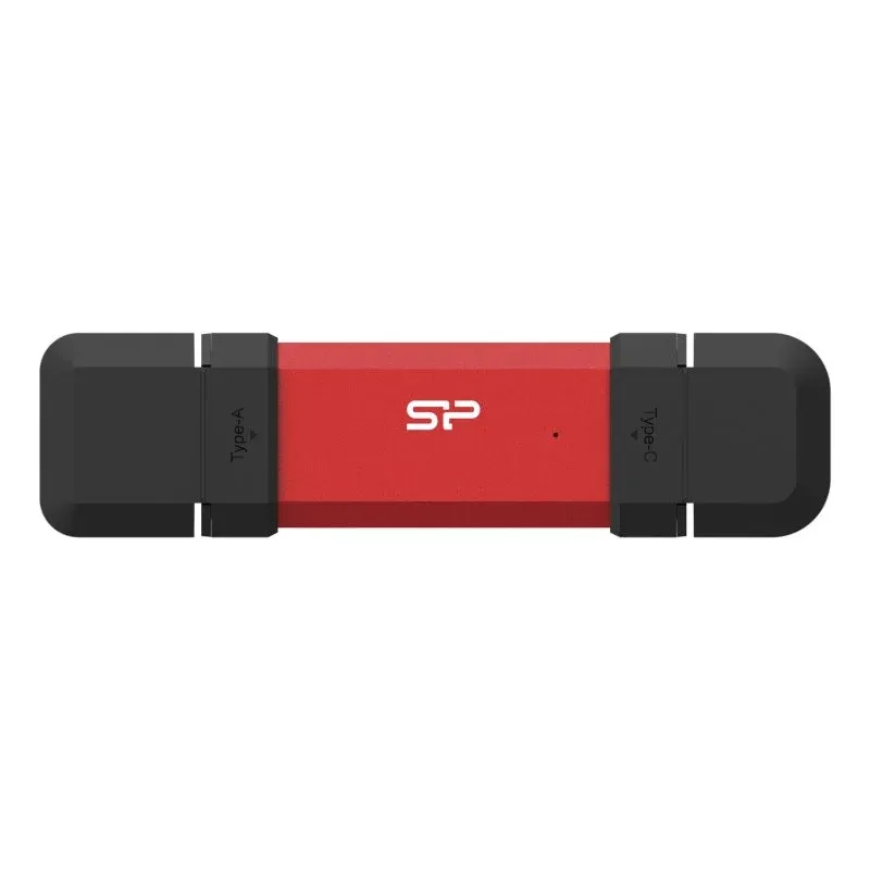 Pen Drive Disco Externo Silicon Power DS72 1TB USB 3.2 Gen 2 Tipo-C/Tampa Vermelho