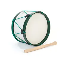 Bombo tradicional Adamastor PLX10 Branco/Aro verde 24cm