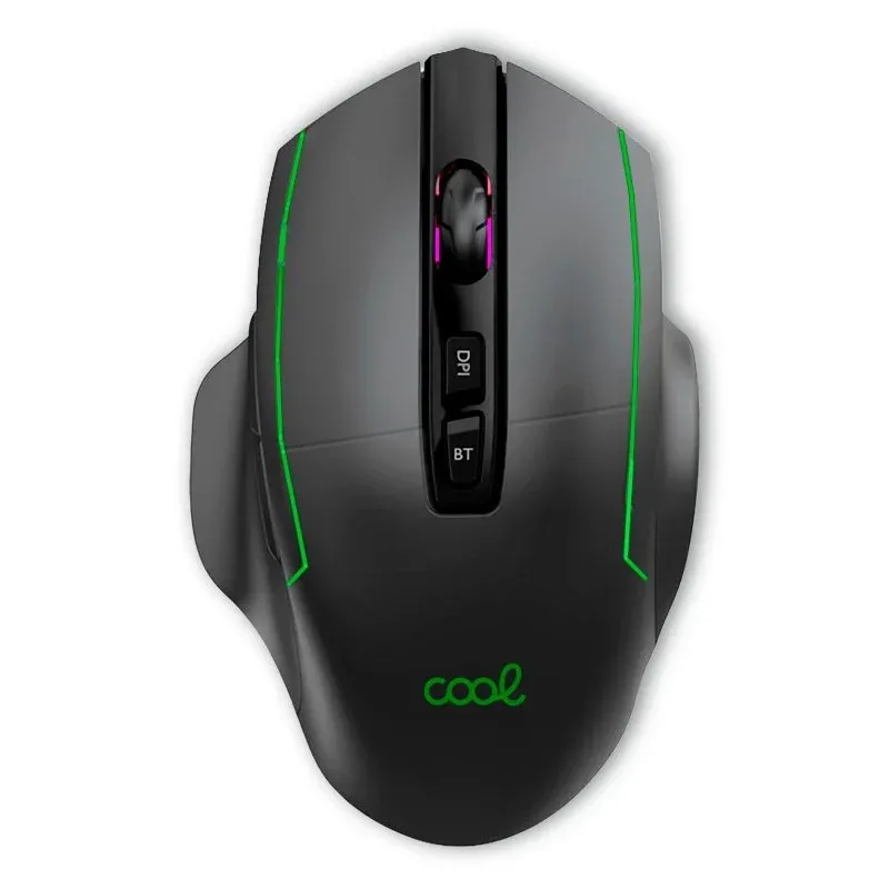 Cool Lagoon Raton Wireless + Bluetooth 2 em 1 Gaming LED RGB Preto