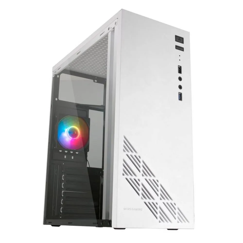 Caixa ATX Mars Gaming MC100 RGB Branca