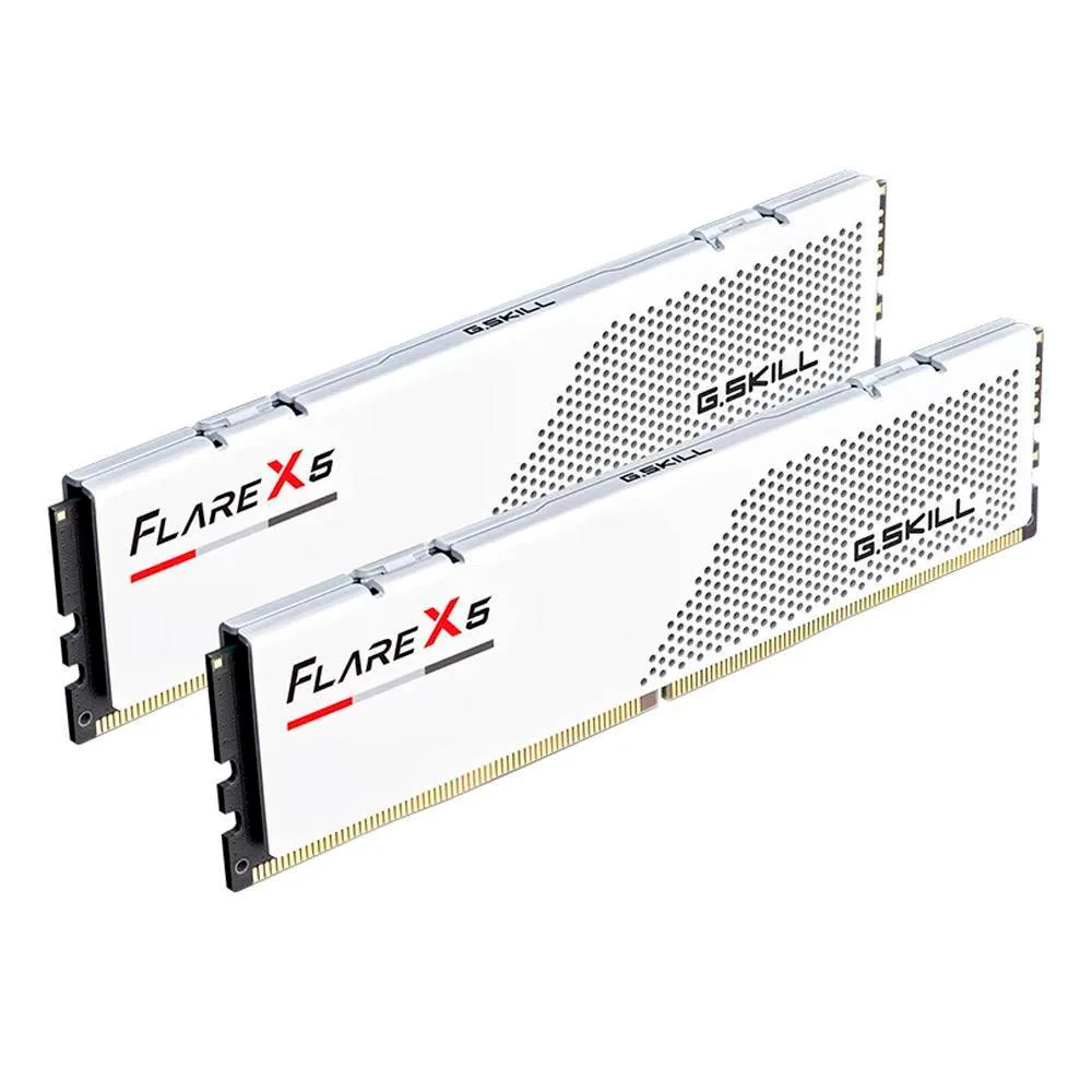 Memória RAM G.Skill Flare X5 F5-6000J2836G32GX2-FX5W 64GB Kit DDR5 6000MHz CL28 AMD EXPO Branco