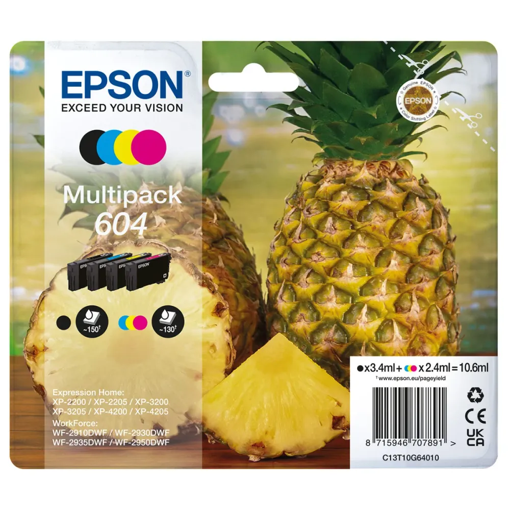 Tinteiro Orginal Epson 604 Multipack 4 cores