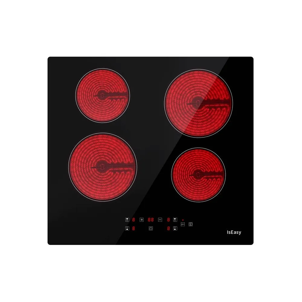 Placa Vitrocerâmica T4-04 4 Zonas 5400W (Preto) - ISEASY