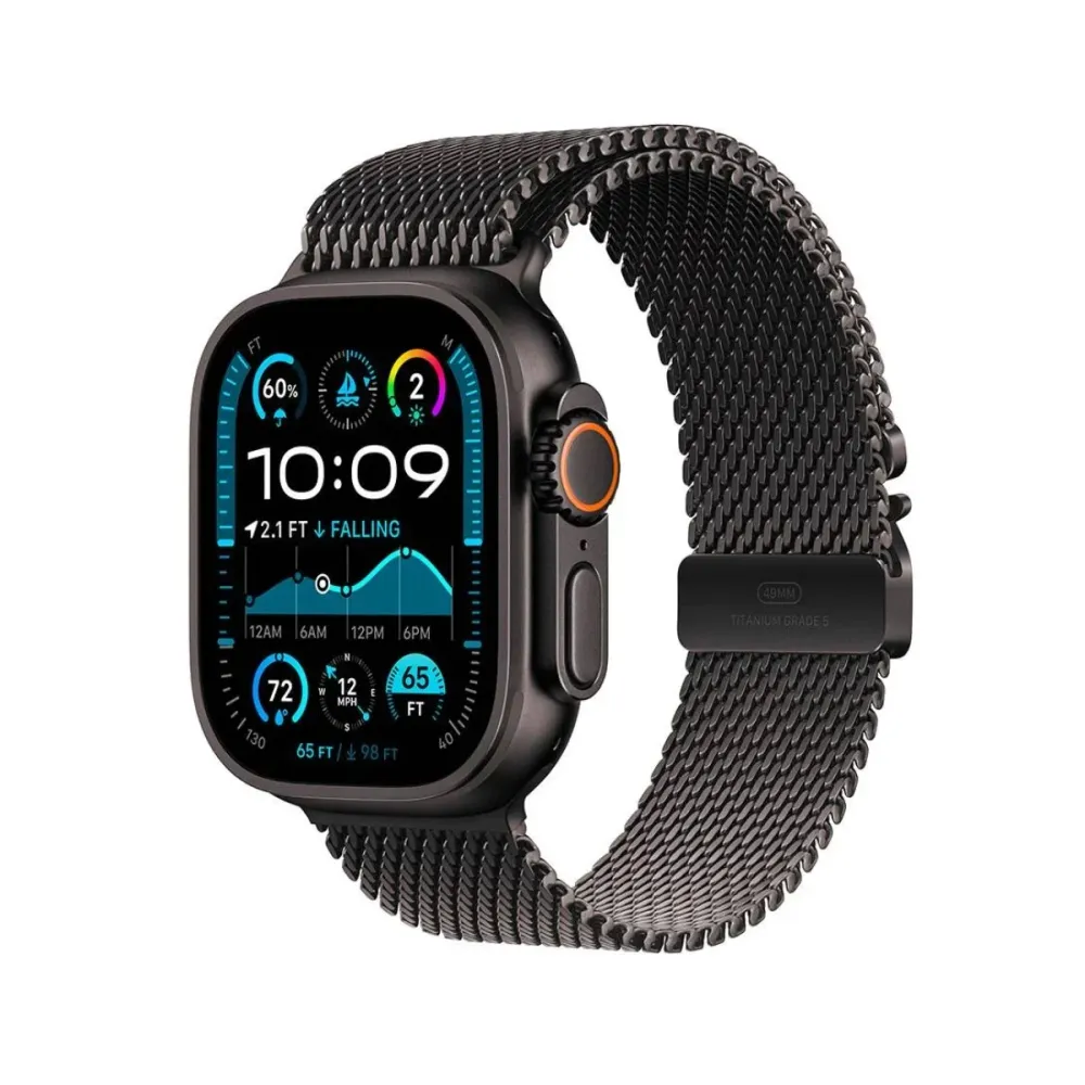 Smartwatch Apple Watch Ultra 3 49mm GPS+Celular Titânio Preto c/ Bracelete Loop Milanesa Preto M