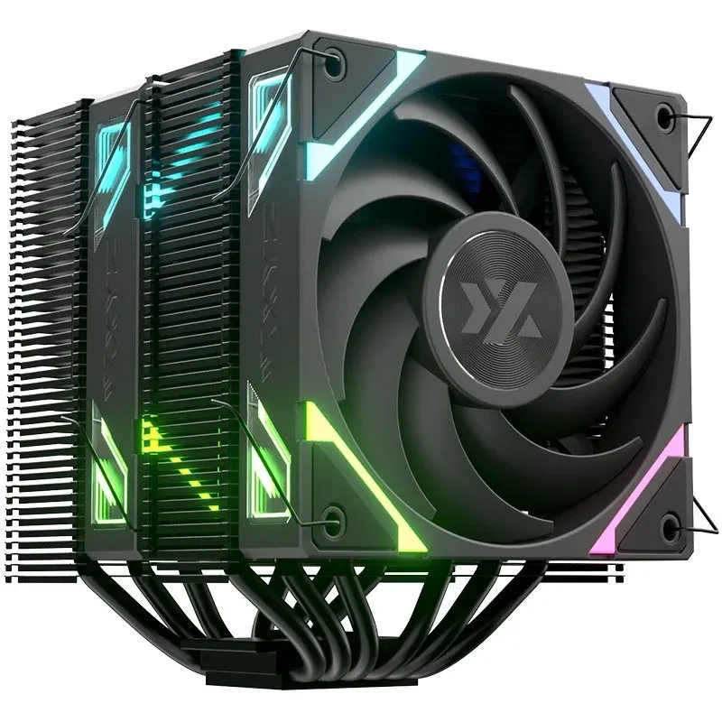 Cooler CPU XYZ Thermax 6 DUO ARGB Dual Fan Cooler a Ar com Torre Dupla Socket AMD e Intel 120mm