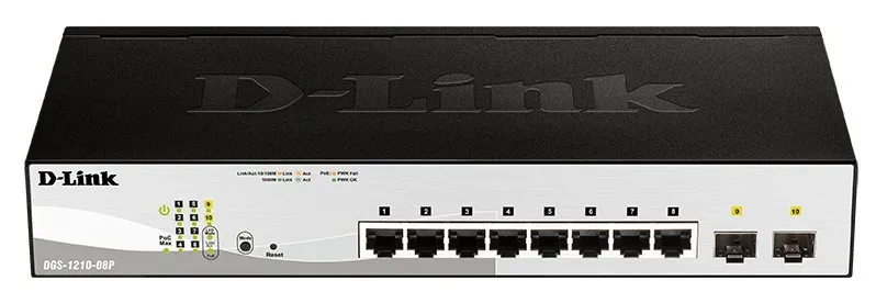 D-Link DGS-1210-08P/E Gigabit Switch 8 Port Layer2 PoE DGS-1210-08P/E