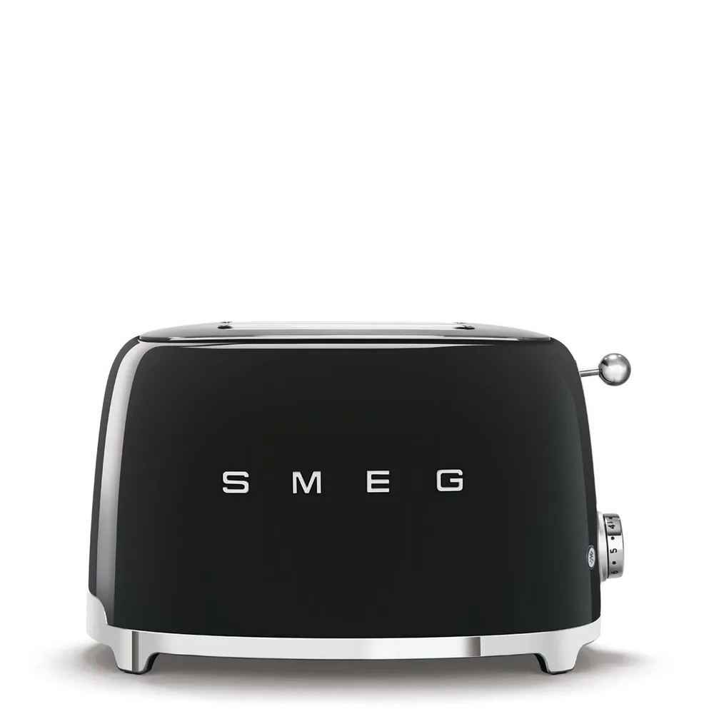 Torradeira Smeg TSF01BLEU Anni 50 2 Ranhuras / 2 Tostas 950W Preto Polido