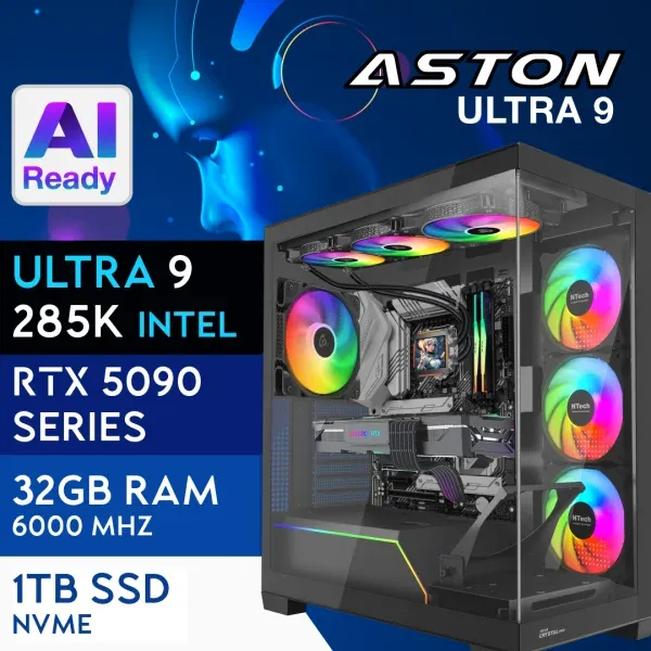 PC Gaming ASTON-59U9V2 - U9 285K | RTX5090 32GB | 32GB | M.2 1TB