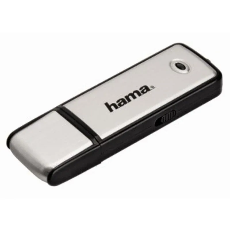 Pen USB HAMA Fancy 16GB USB 2.0 Alumínio Preto Prateado 10MB/s