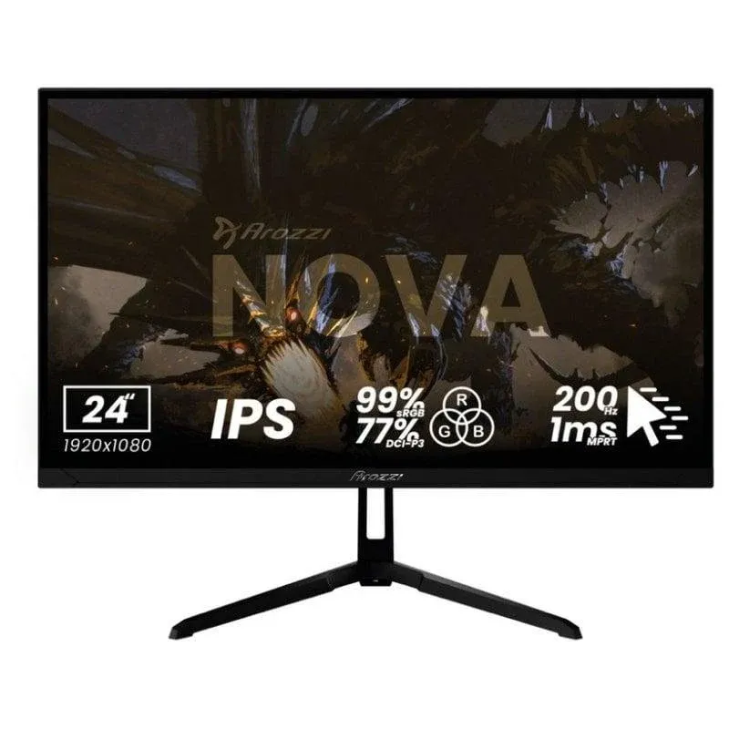 Monitor Arozzi Nova 24" FullHD 200Hz IPS 1ms Altifalantes Integrados
