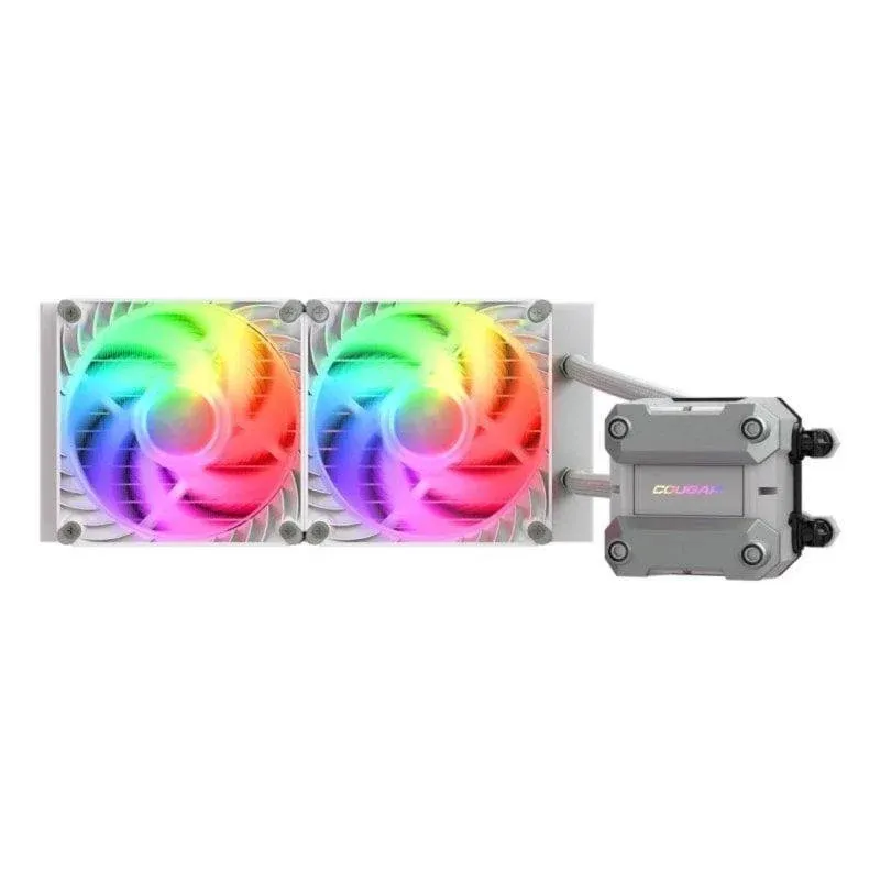 Refrigeração Líquida COUGAR CGR-PSDUTRGB-W-240 240mm 2 Ventoinhas RGB Branca