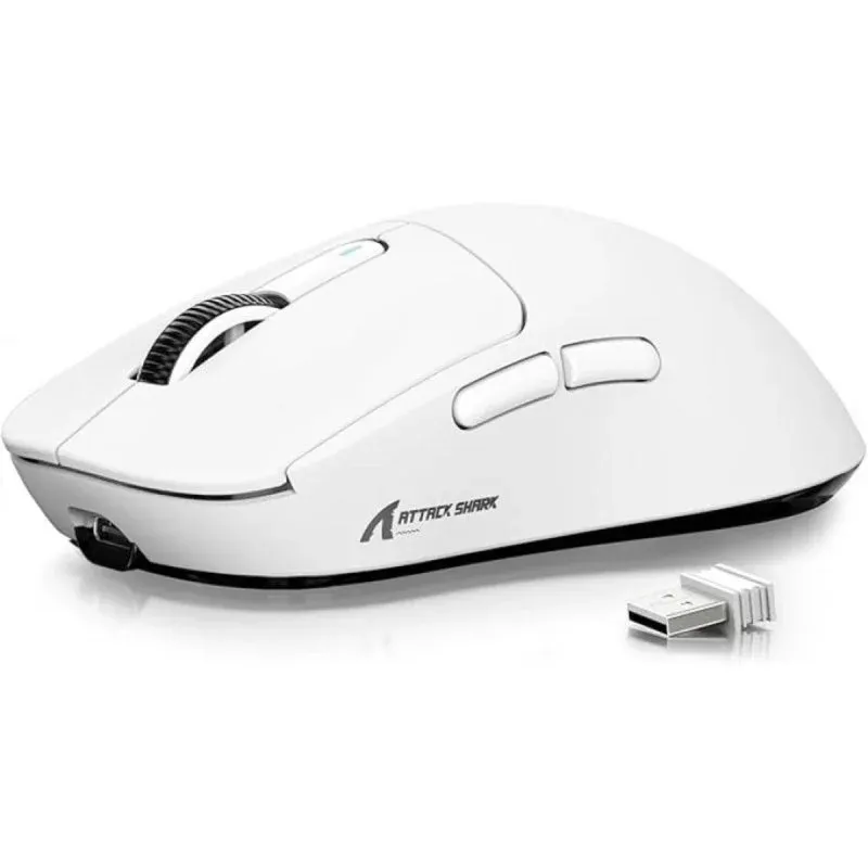 Attack Shark X3 Rato Gaming Ultra-leve 49g com Sensor PixArt 3395, 26000 DPI e Bateria 200h