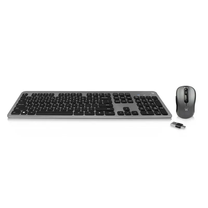 Teclado sem fios Ewent EW3259 Layout PT + membrana, teclas silenciosas e rato USB-C/A de 1600 DPI