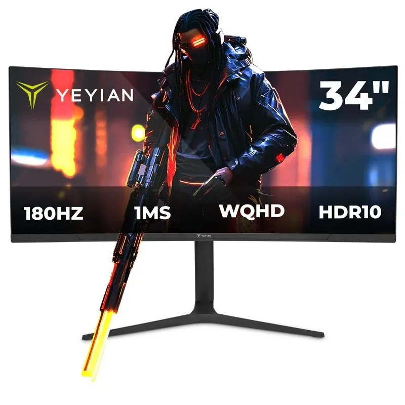 Yeyian YMC-FV234-M1 Monitor Gaming 34" WQHD 180Hz HDR10 FreeSync/G-Sync Curvo