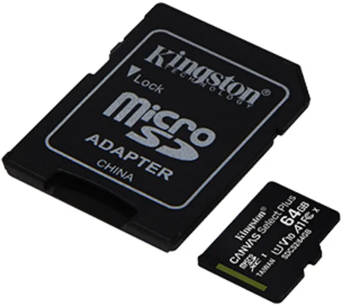 Cartão Kingston Canvas Select Plus MicroSDHC UHS-I A1 64GB