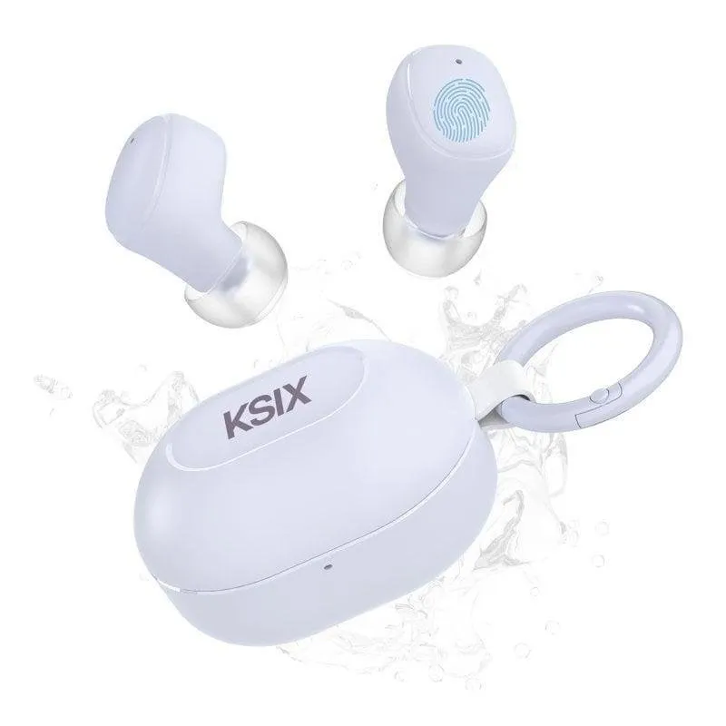 Auriculares Ksix Neutron True Wireless Bluetooth 5.4 Chamadas/Música IPX4 Lilás