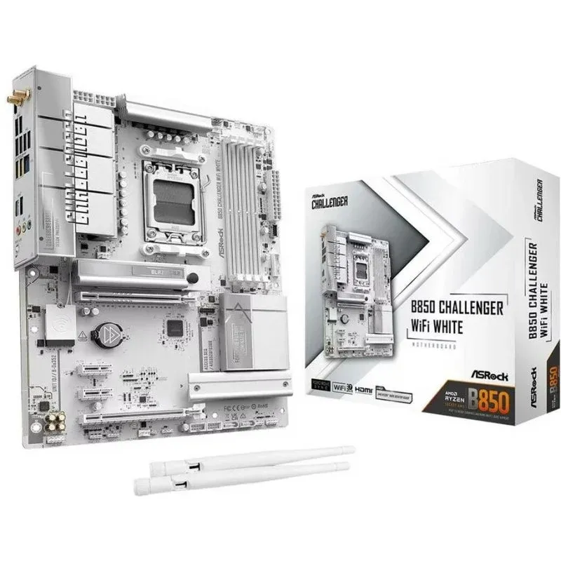 Motherboard AsRock B850M Challenger WiFi White B850 AM5 DDR5 micro ATX WiFi 7 PCIe 5.0