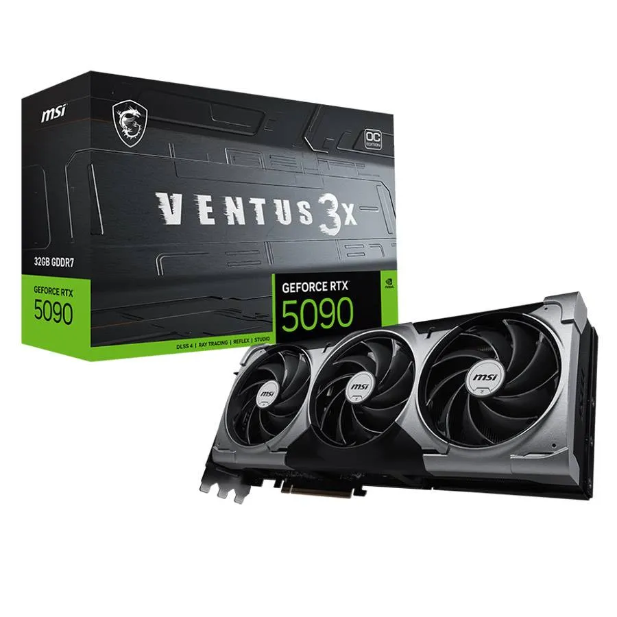 Placa Gráfica MSI NVIDIA GeForce RTX 5090 Blackwell Ventus 3X OC 32G GDDR7 DLSS4