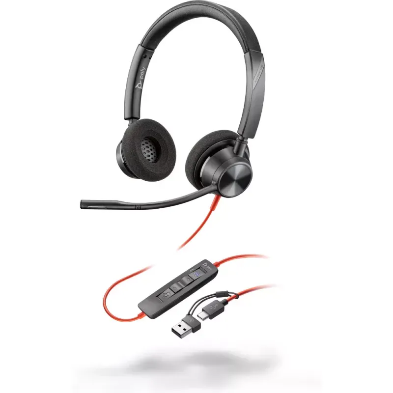 Headset Poly Blackwire 3320 M USB-C/A (8X220AA)