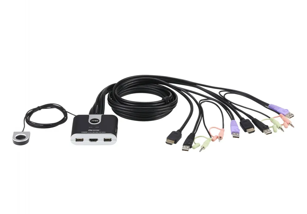 ATEN CS692 Interruptor KVM USB HDMI Resolução 1920x1200 Preto CS692