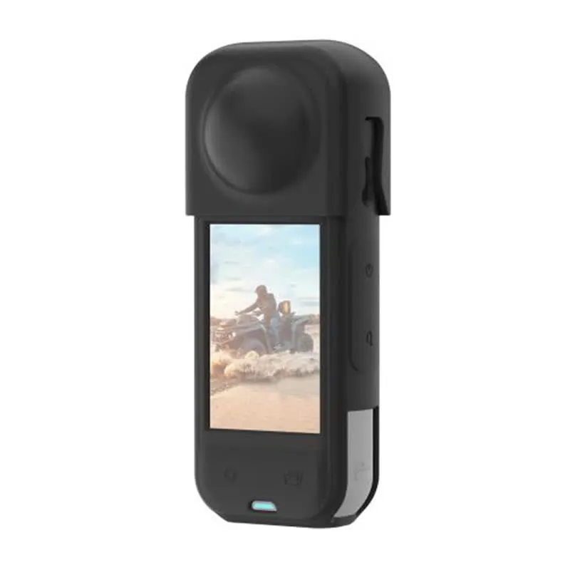 Puluz Capa protetora com tampa de lente para Insta360 X5 Silicone