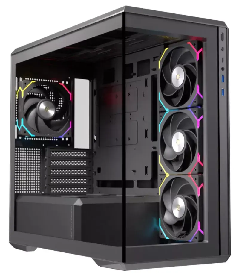 Caixa Micro-ATX EINAREX Zenith ZM800 RGB 4 Ventoinhas Preto -EXCS-ZM-800R-B