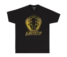 T-shirt Gretsch Headstock Pick Black Tamanho M