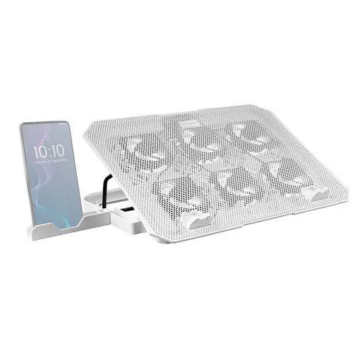 Base de Refrigeração Mars Gaming MNBC23 p/Portátil 16 + Smartphone Holder Branca