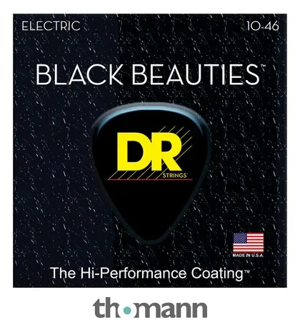 DR Strings Black Beauties BKE-10