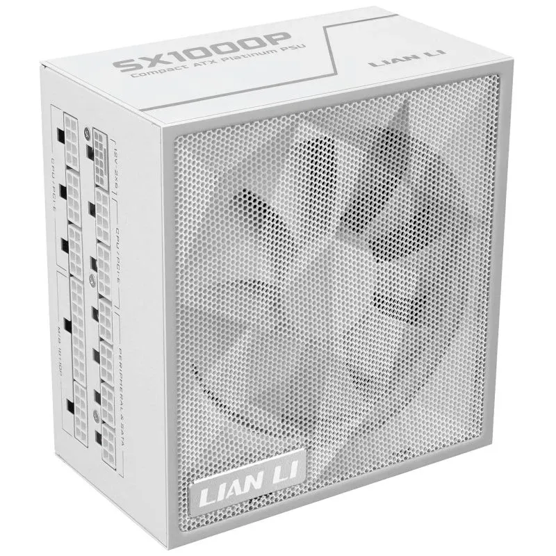 Fonte de Alimentação Lian Li SX Platinum 1000W 80 PLUS Platinum Modular ATX 3.1 Silenciosa Branca