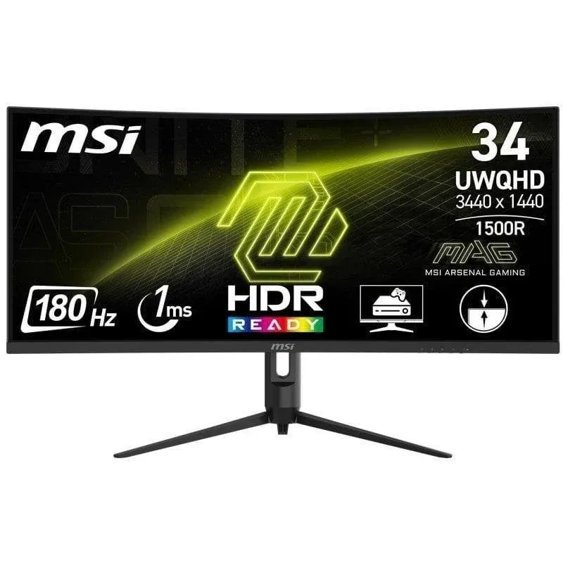 Monitor MSI MAG 342CQR E2 34" UWQHD 180Hz VA Curvo 1ms Adaptive-Sync HDR Ready