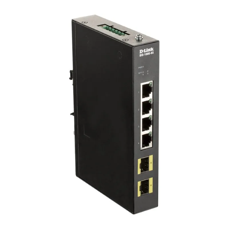 D-Link DIS-100G-6S Switch Industrial 4 Portas Gigabit 2 SFP