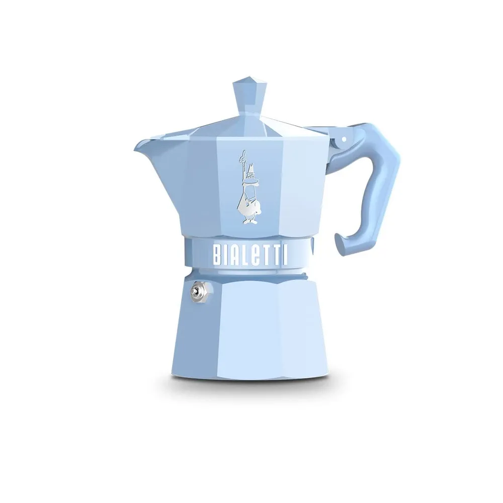 Cafeteira Italiana Bialetti Moka Exclusivo L. Azul 3T