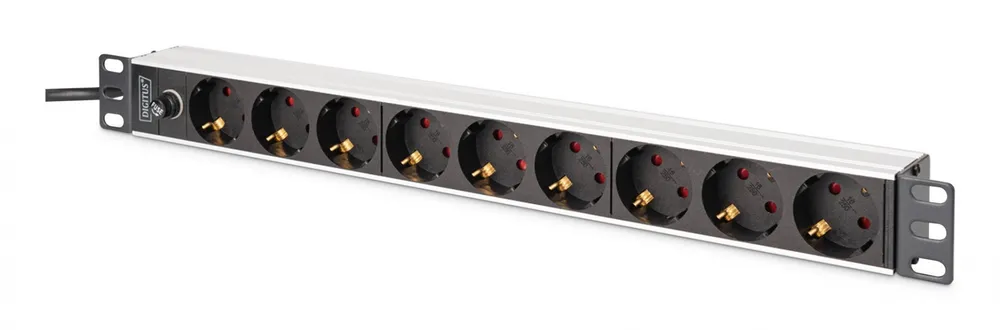 Barra de alimentação PDU Rack 19" com fusível de DN-95437