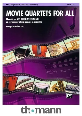 Alfred Music Publishing Movie Quartets for All A-Sax