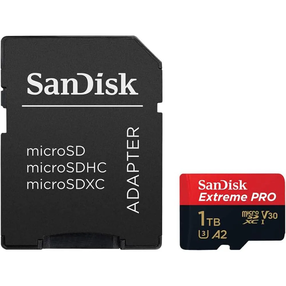 Cartão de Memória microSDXC SANDISK Extreme PRO 1TB (200MB/s) UHS-I, U3, V30, A2 + Adaptador SD