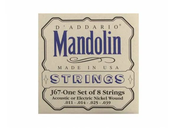 D´Addario EJ67 Cordas para Bandolim
