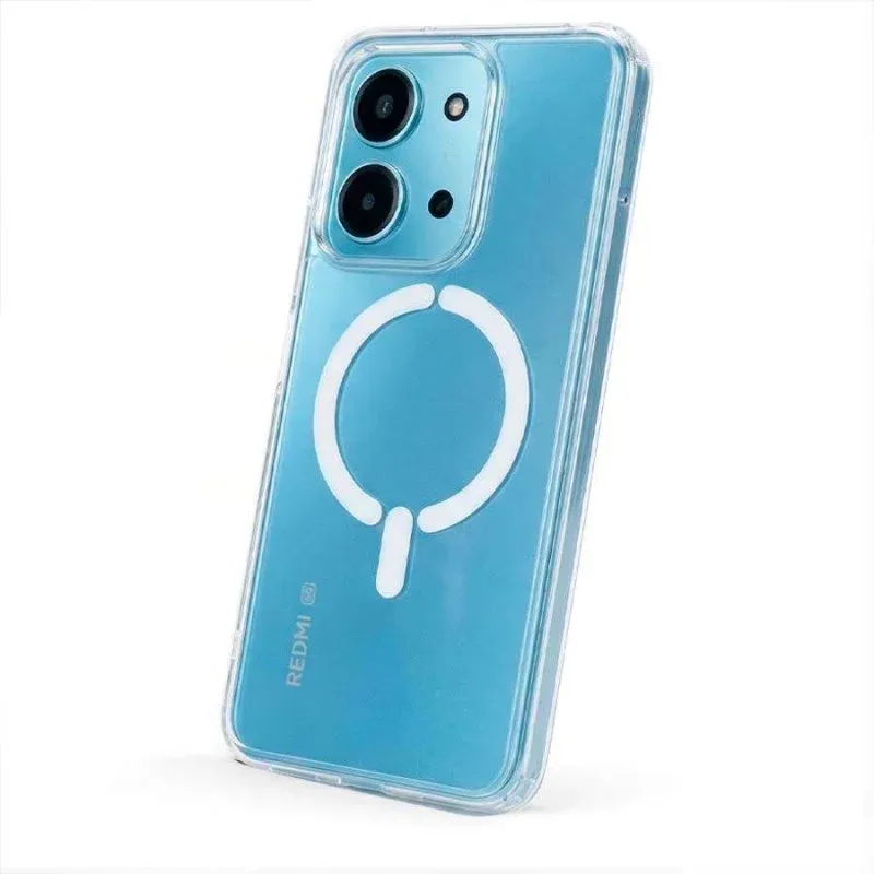 Funda para móvel Transparente Compatível com MagSafe Anti-choque para Xiaomi Redmi 15c