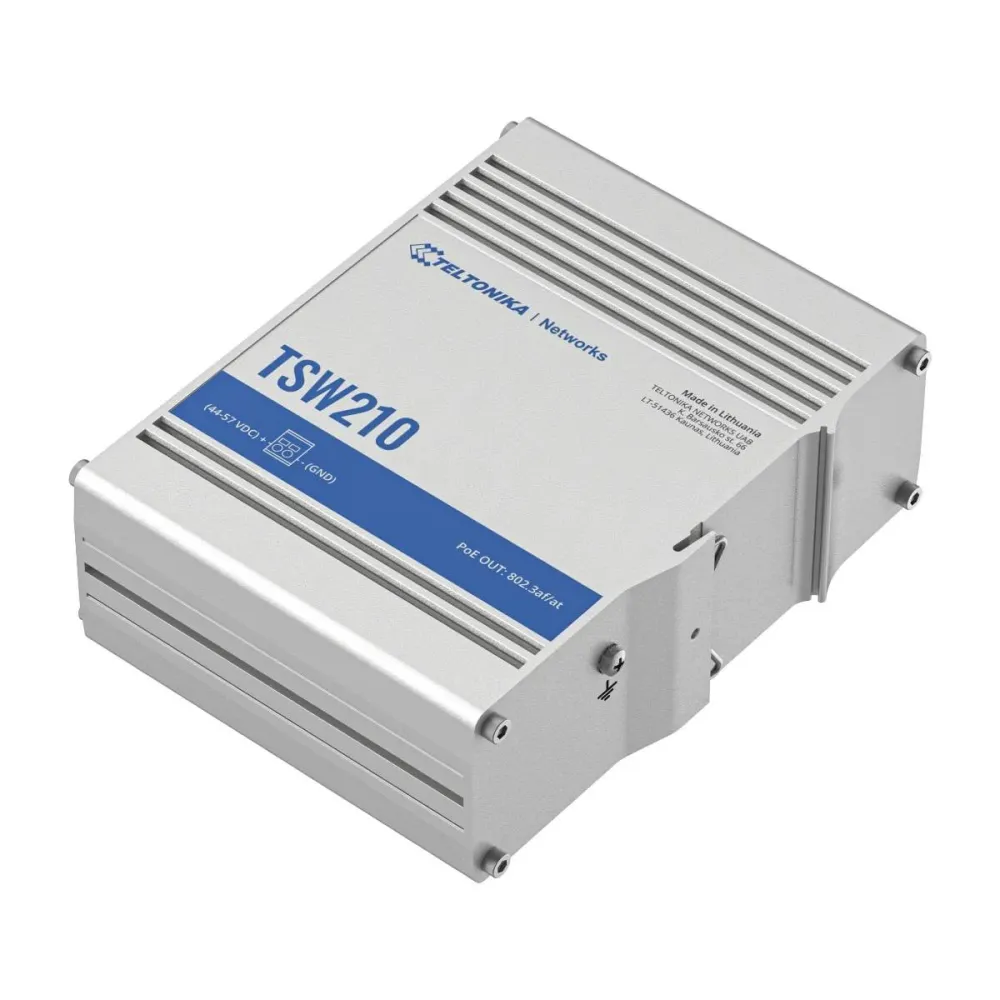 Switch Industrial Teltonika TSW210 Unmanaged 8x RJ45 2x Gigabit RJ45/SFP