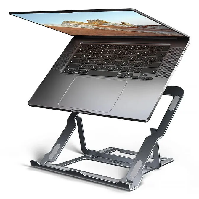 Suporte Elevatório AXAGON STND-LAG para Portáteis Regulável Aluminio