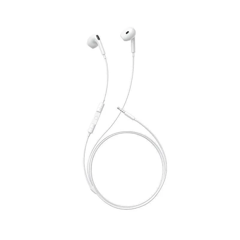 Auriculares Baseus Encok HZ19 com fio Jack 3.5 mm com microfone brancos