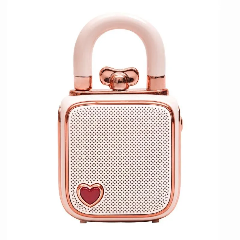 Coluna Divoom LoveLock Mono Bluetooth 5W Sem Fios Rosa 8m