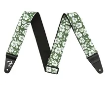 Correia Guitarra Fender Hawaiian Strap Green Floral 2"