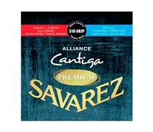 Jogo cordas guitarra clássica Savarez 510 ARJP Alliance Cantiga Premium Tensão Mista