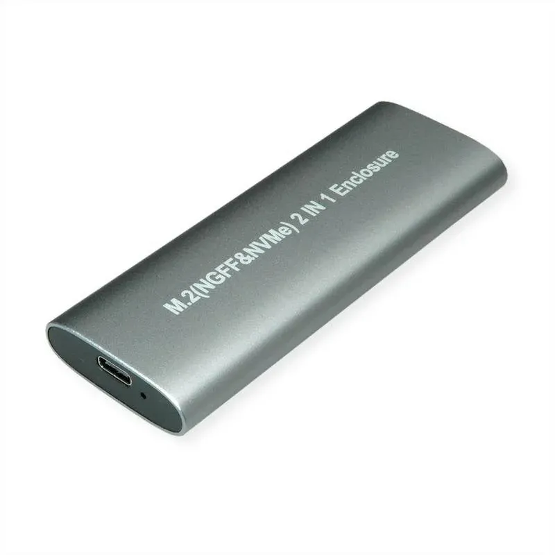 Caixa externa Value 16.99.4132 M.2 Alumínio Prateado USB Type-C 3.2 Gen 2