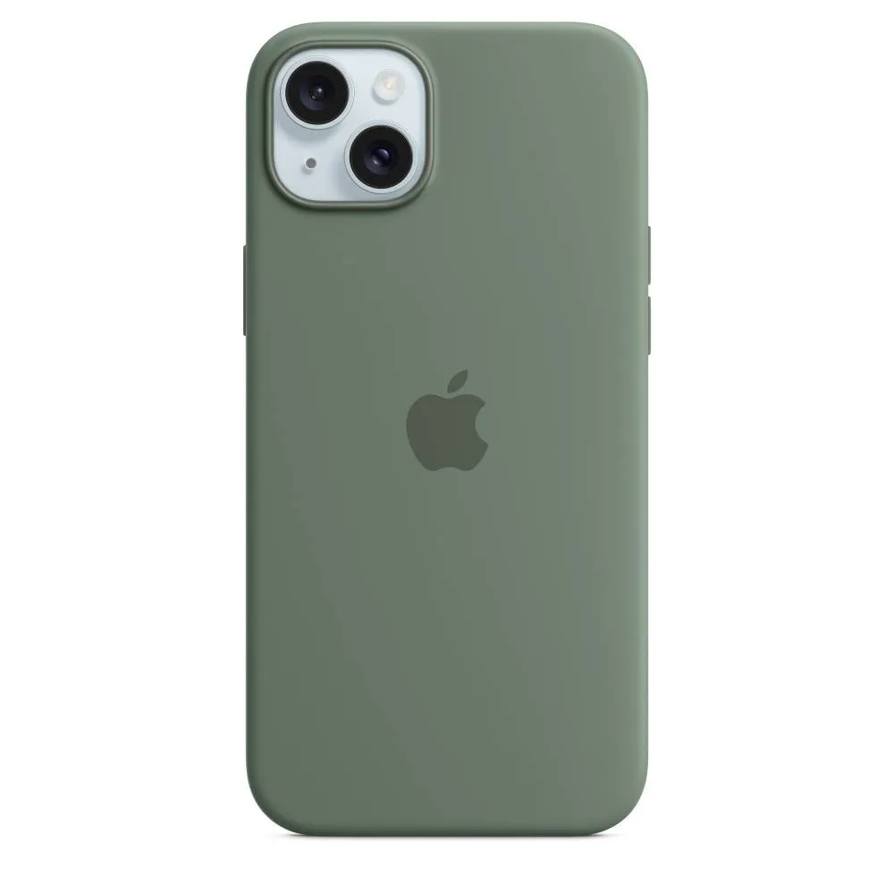 Capa Silicone Apple iPhone 15 Plus com MagSafe Cipreste